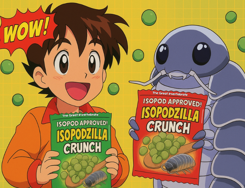 Isopodzilla Crunch - Freeze Dried Pea Snack.